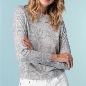 27 Miles Hilma Snakeskin Pullover Sweater Sz XS